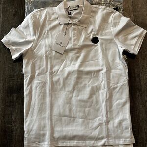 Moncler Classic White Polo Shirt